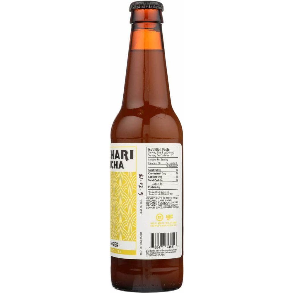 Mamachari Kombucha Mamachari Kombucha Lemon Ginger Kombucha, 12 fl oz