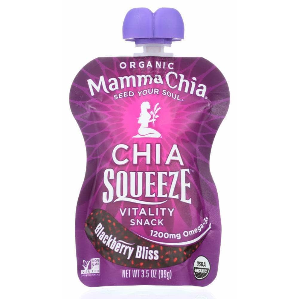 Mamma Chia Mamma Chia Organic Chia Squeeze Vitality Snack Blackberry Bliss, 3.5 oz