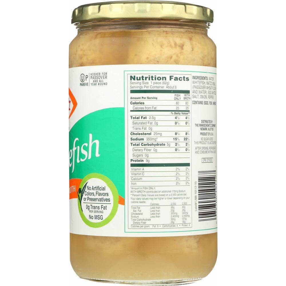 Manischewitz Manischewitz Fish Whitefish All Non Jellied, 24 oz