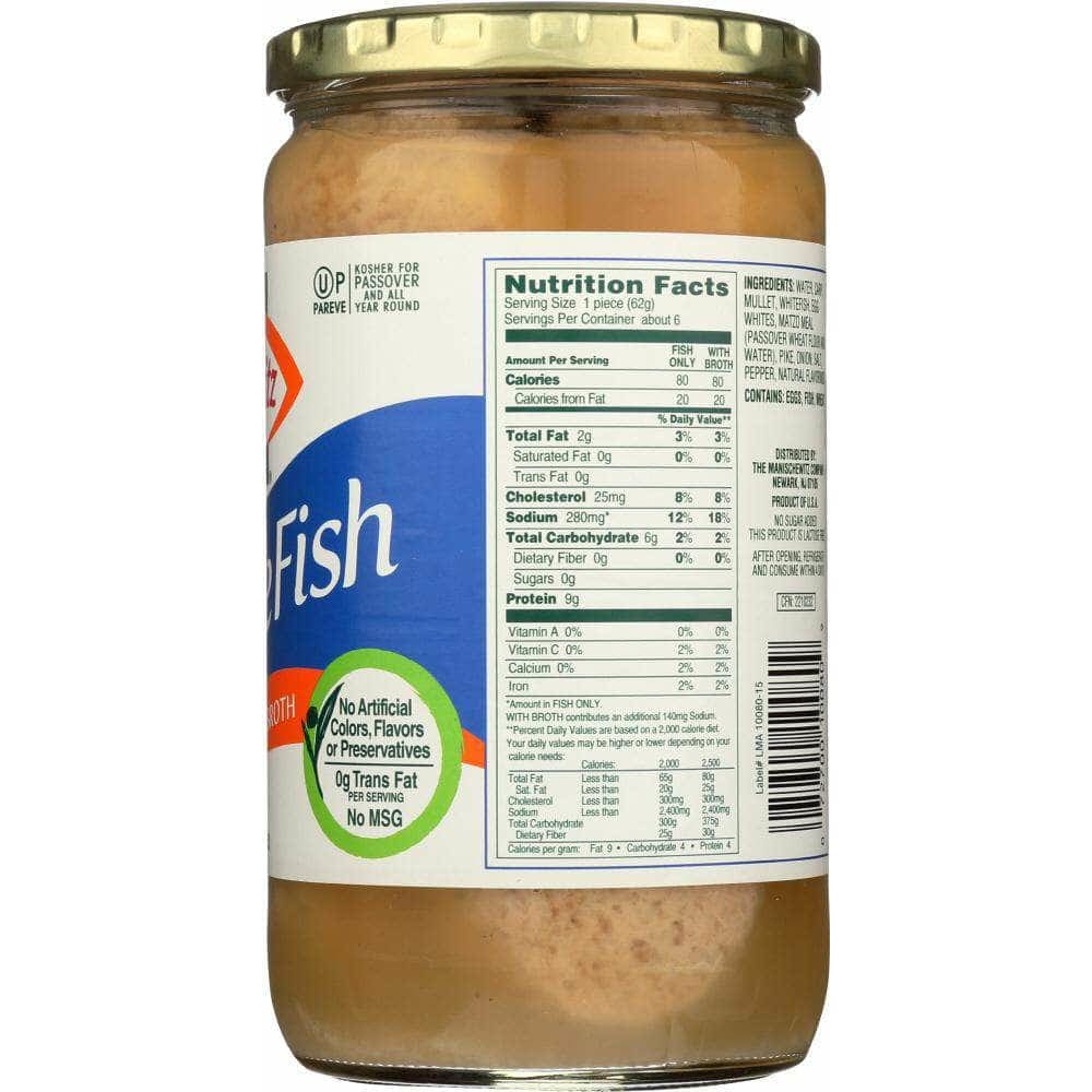 Manischewitz Manischewitz Gefilte Fish in Liquid Broth, 24 Oz