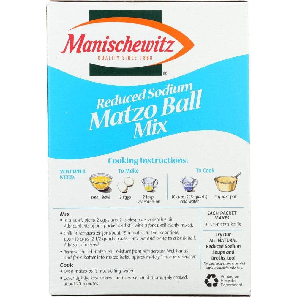 Manischewitz Manischewitz Mix Matzo Ball Reduced Sodium, 5 oz