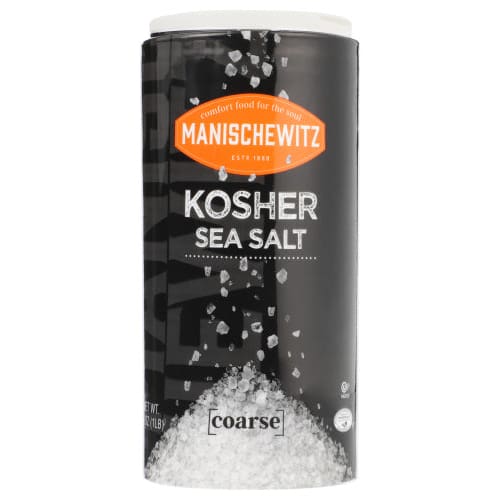 MANISCHEWITZ: Sea Salt Kosher 16 OZ (Pack of 5) - Grocery > Cooking & Baking > Seasonings - MANISCHEWITZ
