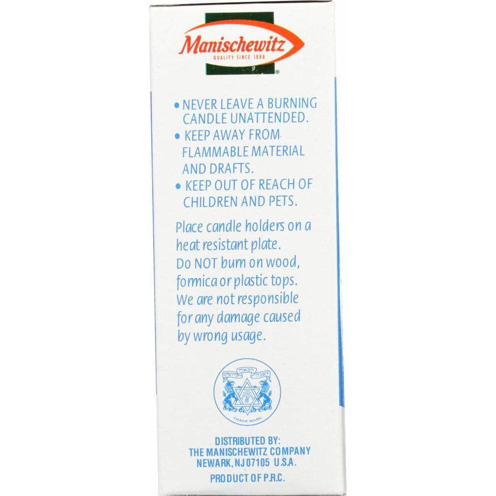 Manischewitz Manischewitz Shabbat Candles, 12 ct