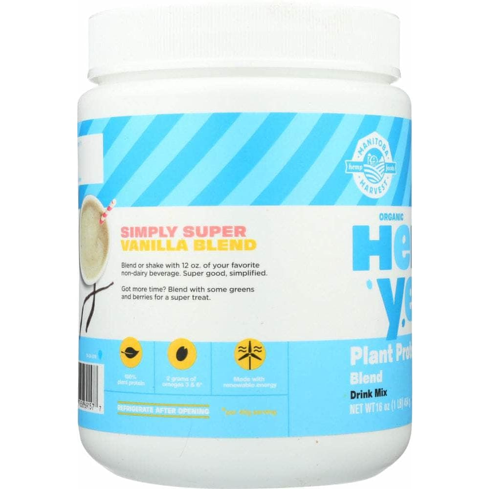 HEMP YEAH! Vitamins & Supplements > Protein Supplements & Meal Replacements > PROTEIN & MEAL REPLACEMENT POWDER MANITOBA HARVEST: Protein Powder Plant Vanilla, 16 oz