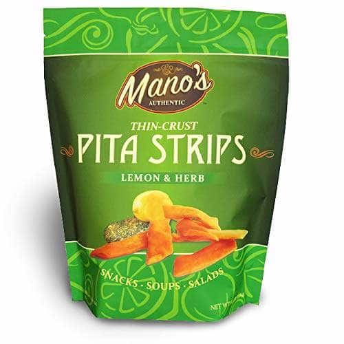 MANO'S AUTHENTIC Grocery > Snacks > Chips > Pita & Bagel Chips MANO'S AUTHENTIC: Pita Strips Lemon Hrb, 6.5 oz