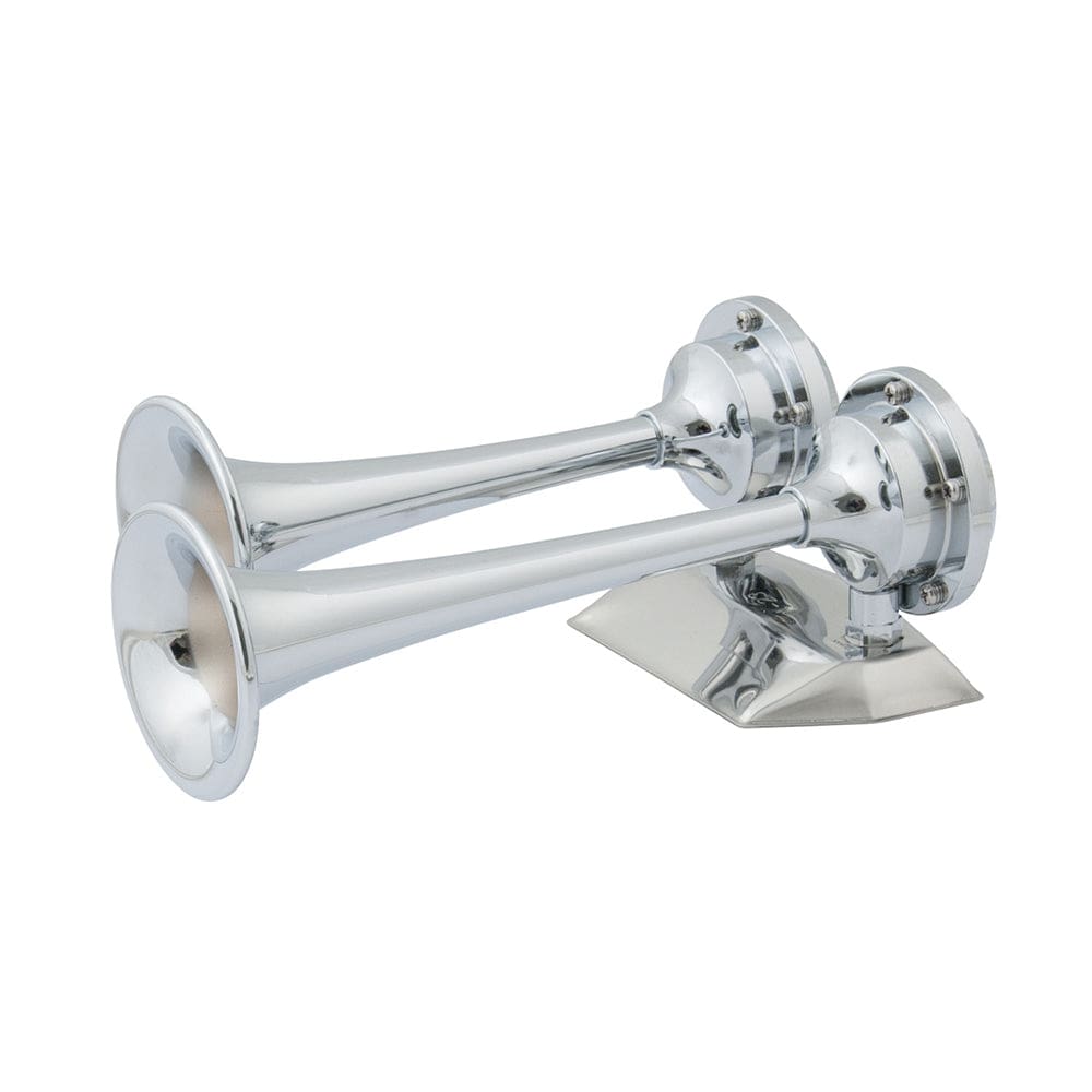 Marinco 12V Chrome Plated Dual Trumpet Mini Air Horn - Boat Outfitting | Horns - Marinco