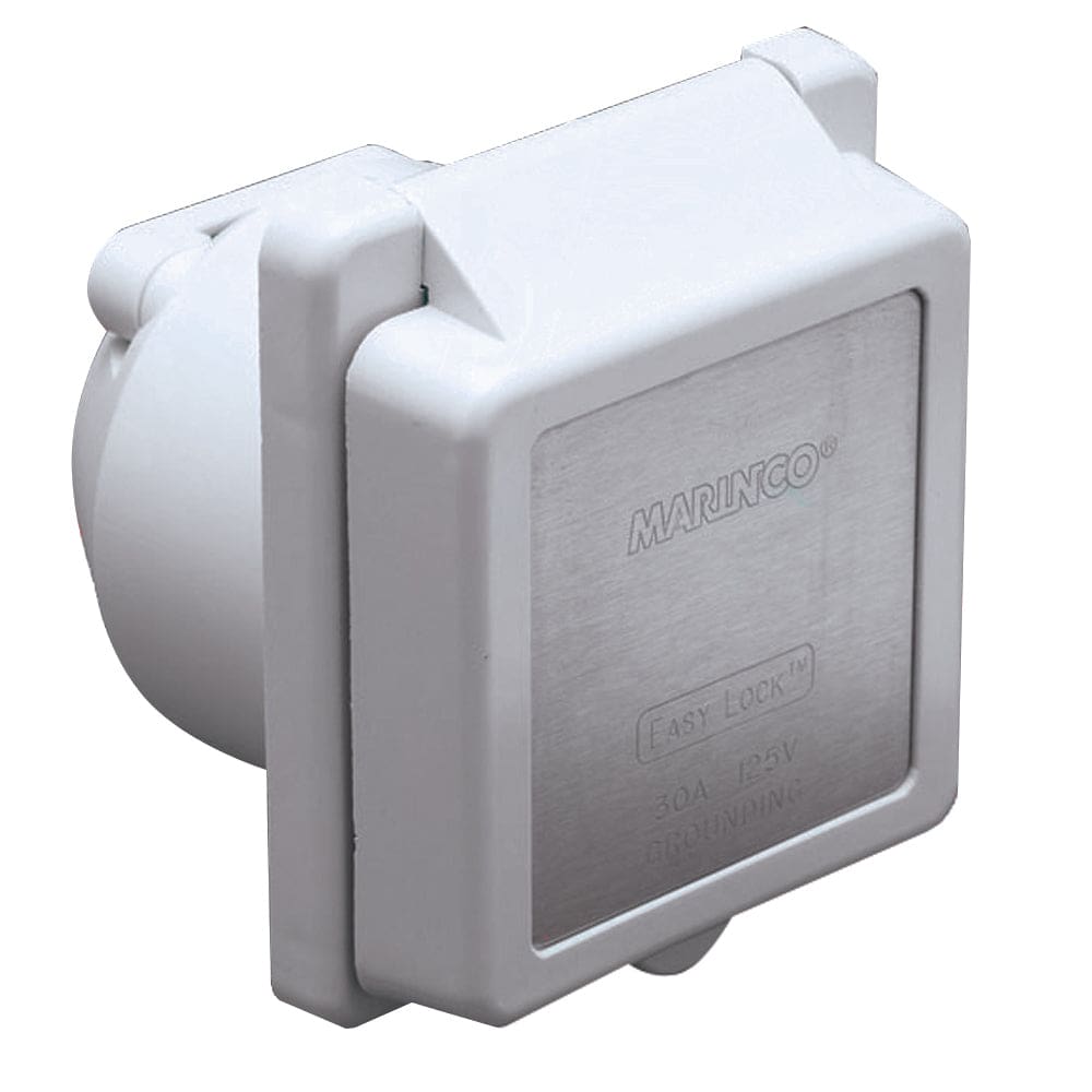 Marinco 301EL-B 30A Power Inlet - White - 125V - Electrical | Shore Power,Boat Outfitting | Shore Power - Marinco