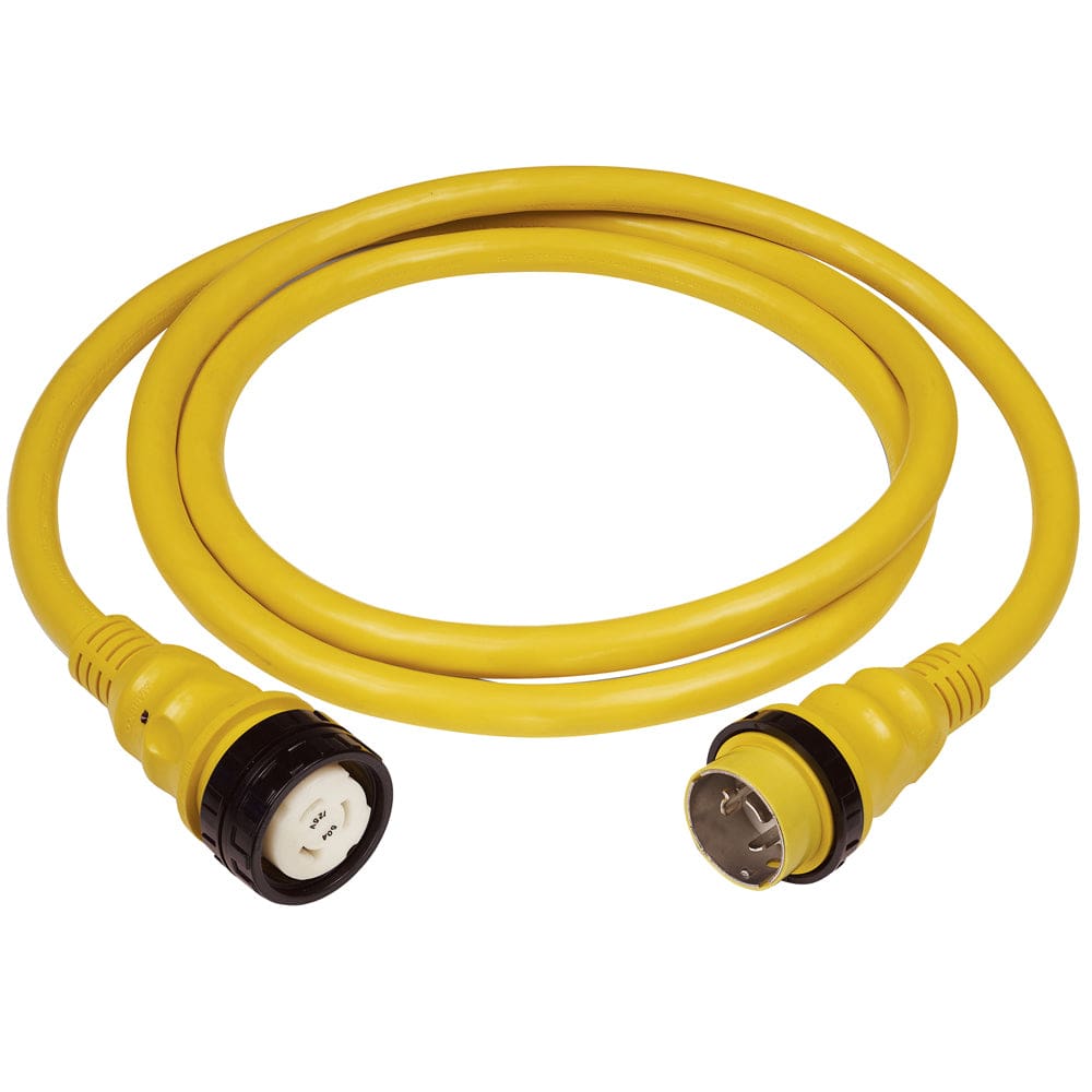 Marinco 50A 125V Shore Power Cable - 25’ - Yellow - Electrical | Shore Power,Boat Outfitting | Shore Power - Marinco