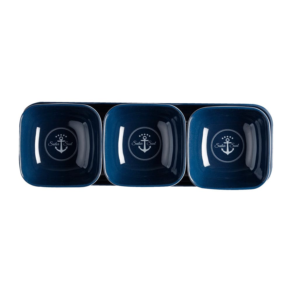 Marine Business Melamine Snack Set - SAILOR SOUL - Set of 4 - Boat Outfitting | Deck / Galley - Marine Business