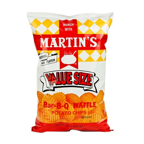Martin’s Bar-B-Q Ripple Potato Chips 14oz (Case of 6) - Snacks/Bulk Snacks - Martin’s