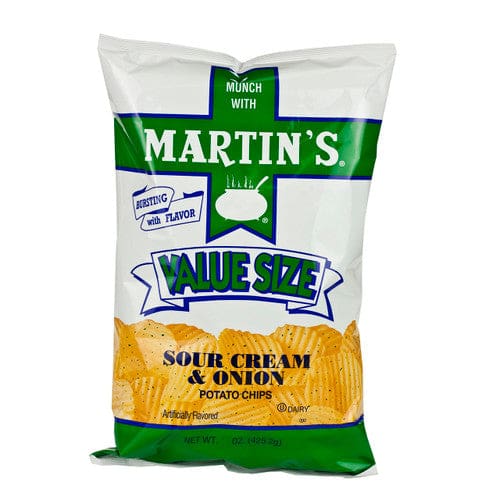 Martin’s Sour Cream & Onion Ripple Potato Chips 14oz (Case of 6) - Snacks/Bulk Snacks - Martin’s