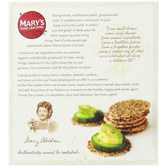 Marys Gone Crackers Marys Gone Crackers Cracker TH Garlic Rosemary Gluten Free, 5 oz