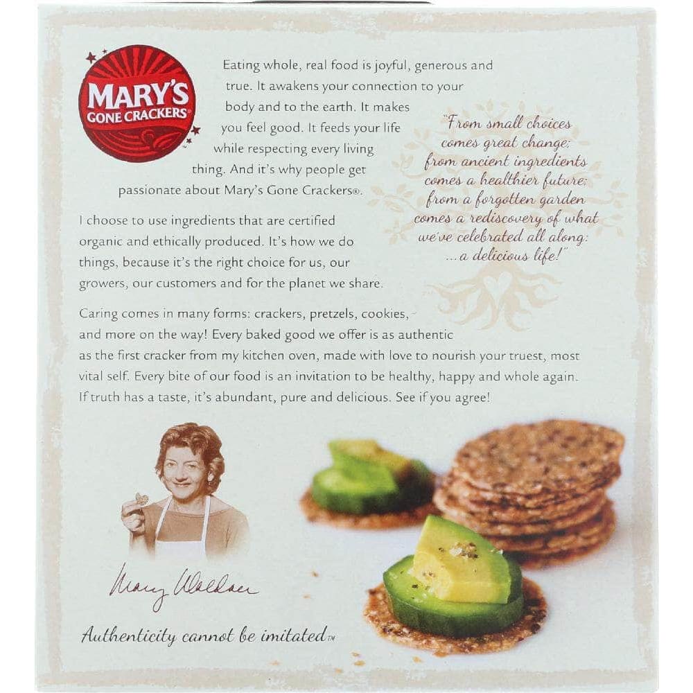 Marys Gone Crackers Mary's Gone Crackers Organic Crackers Black Pepper, 6.5 oz