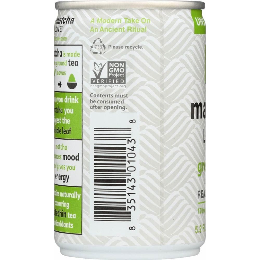 MATCHA LOVE Grocery > Beverages > Coffee, Tea & Hot Cocoa MATCHA LOVE Unsweetened Green Tea, 5.2 fo