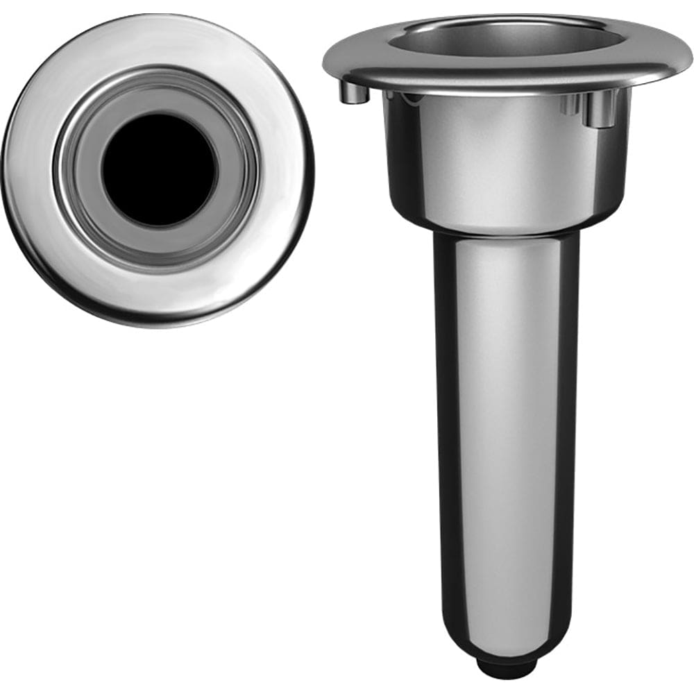 Mate Series Elite Screwless Stainless Steel 0° Rod & Cup Holder - Drain - Round Top - Hunting & Fishing | Rod Holders - Mate Series