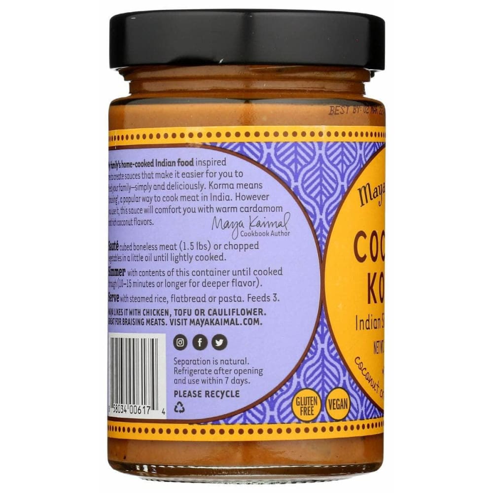 MAYA KAIMAL Maya Kaimal Coconut Korma Sauce, 12.5 Oz