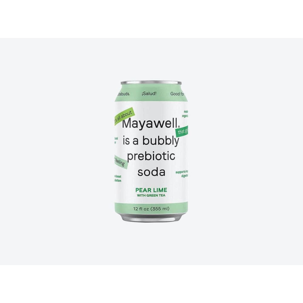 MAYAWELL Grocery > Beverages > Sodas MAYAWELL: Prebiotic Soda Pear Lime, 12 fo