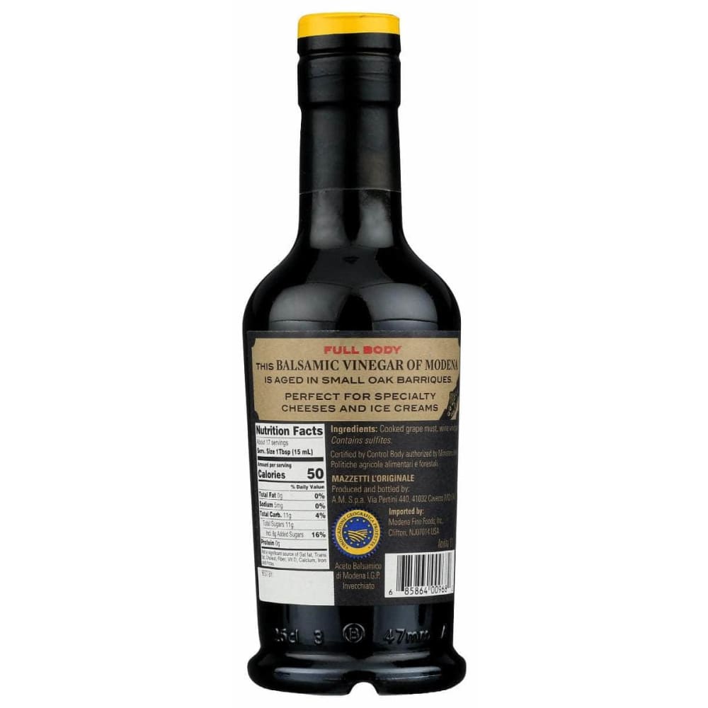 MAZZETTI Grocery > Cooking & Baking > Vinegars MAZZETTI: Black Label Balsamic Vinegar Of Modena, 8.45 oz