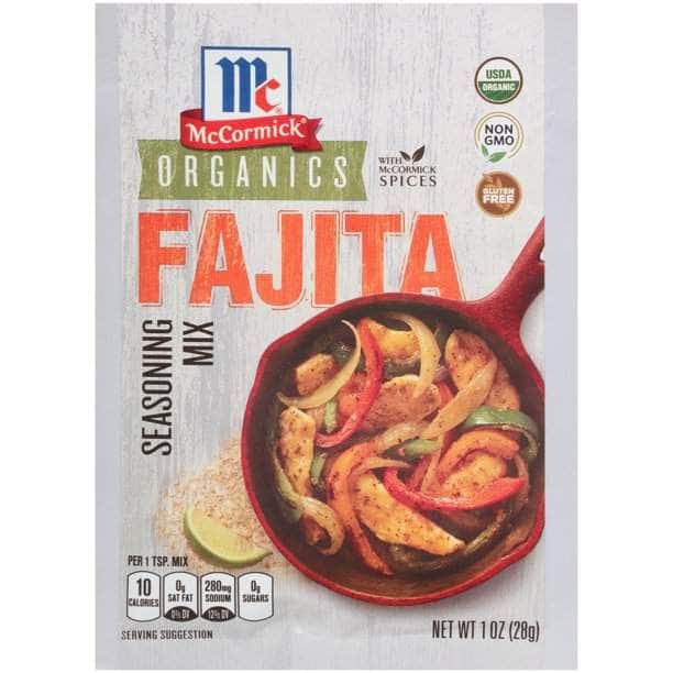 MC CORMICK MC CORMICK Organics Fajita Seasoning Mix, 1 oz