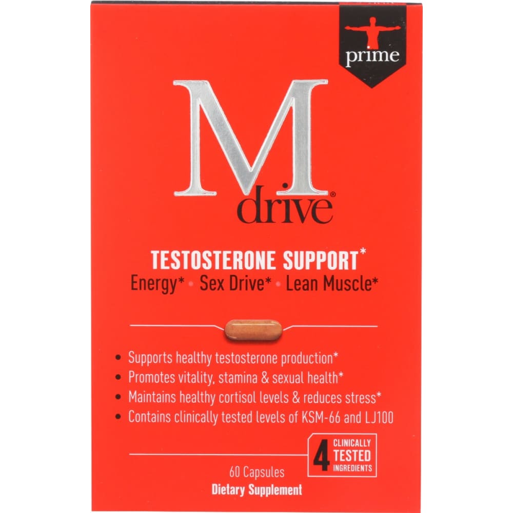 MDRIVE: Prime Testosterone Support for Men 60 cp - Health > Sexual Wellness - MDRIVE