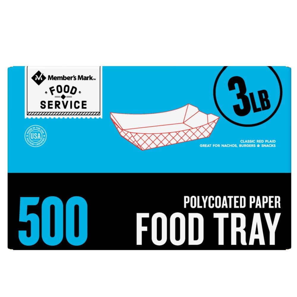 Member’s Mark 3lb. Heavy Duty Paper Food Trays (500 ct.) (Pack of 3) - Food Service & Hospitality Supplies - Member’s