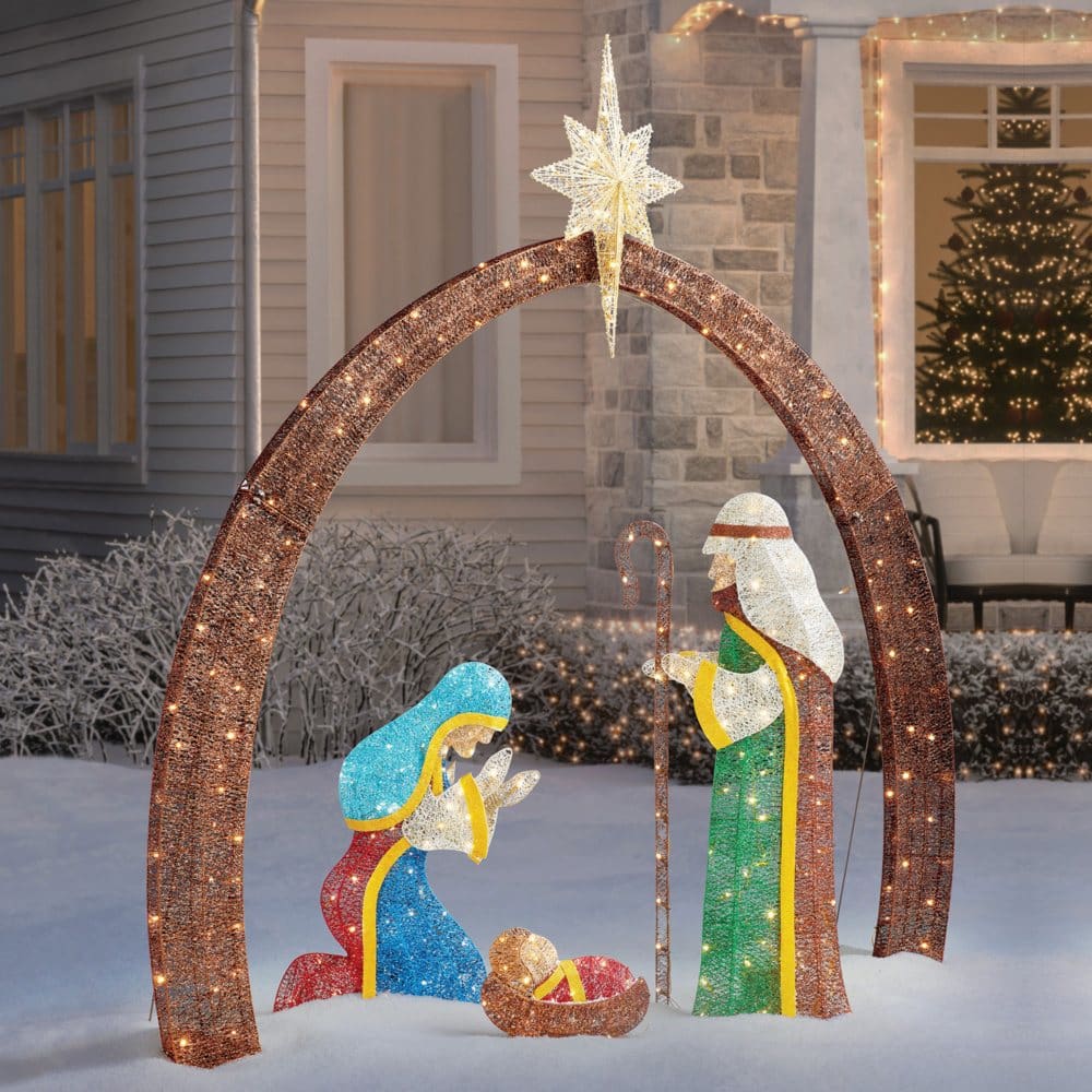 Member's Mark 7.5' Pre-Lit Twinkling Nativity Set | ShelHealth