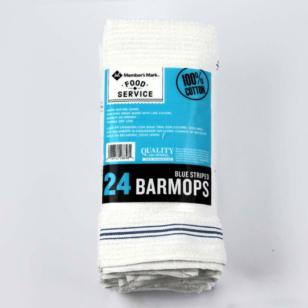 Member’s Mark Cotton Bar Mop Towels 16 x 19 (24 ct.) - Restaurant Textiles - Member’s