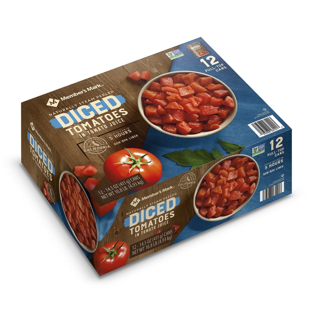 Member’s Mark Diced Tomatoes in Tomato Juice (14.5 oz. 12 pk.) - Canned Foods & Goods - Member’s Mark