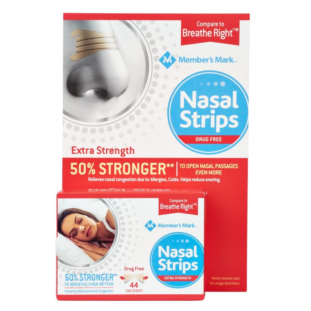 Member’s Mark Extra Strength Nasal Strips Tan (44 ct.) - Allergy & Sinus - Member’s Mark