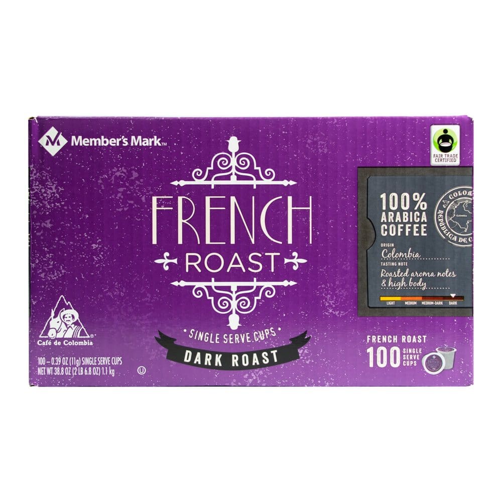 Member’s Mark Fair Trade Certified Coffee Single-Serve Cups French Roast (100 ct.) - K-Cups & Single Serve Coffee - Member’s