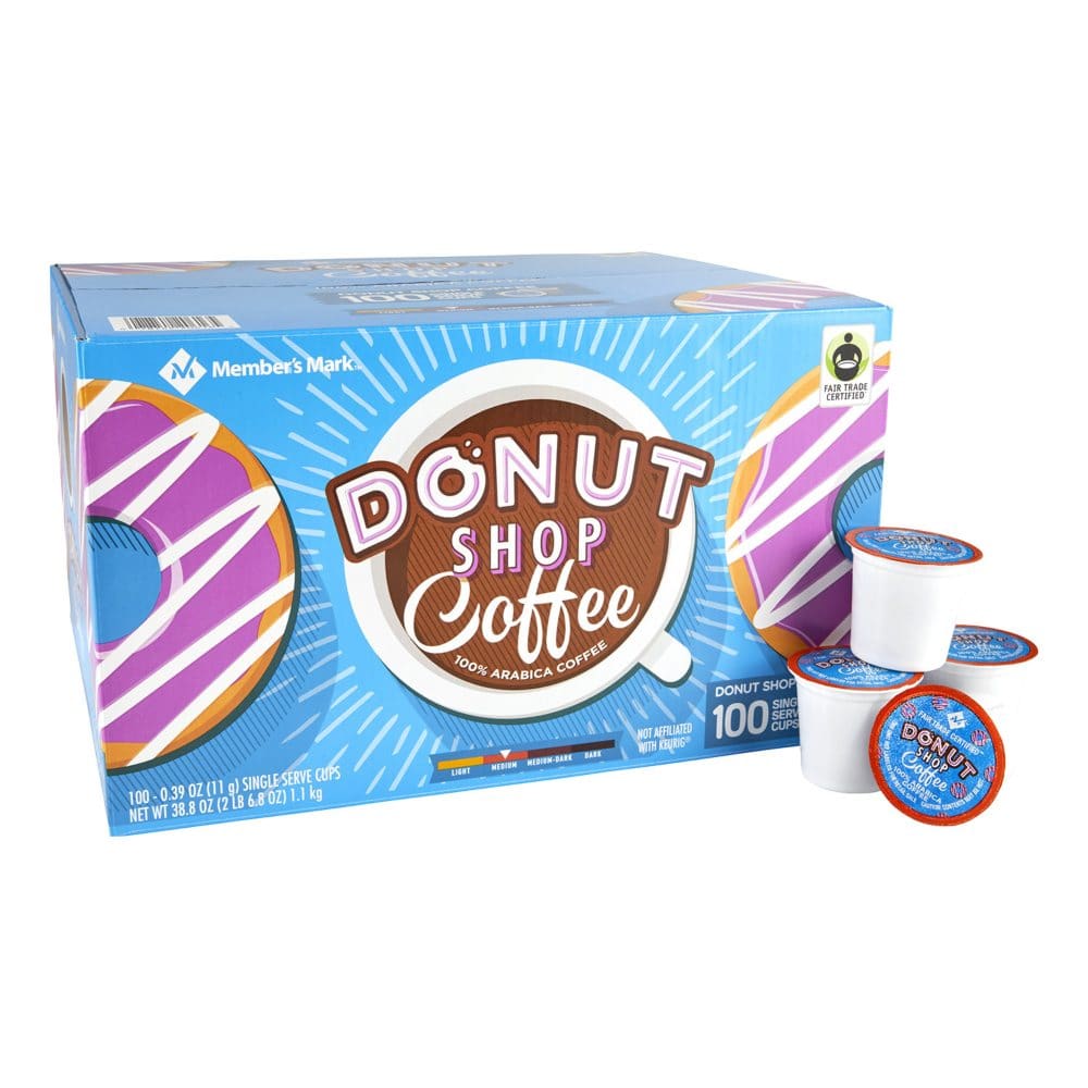 Memberâ€™s Mark Fair Trade Certified Donut Shop Coffee Single Serve Cups (100 ct.) - K-Cups & Single Serve Coffee - Memberâ€™s