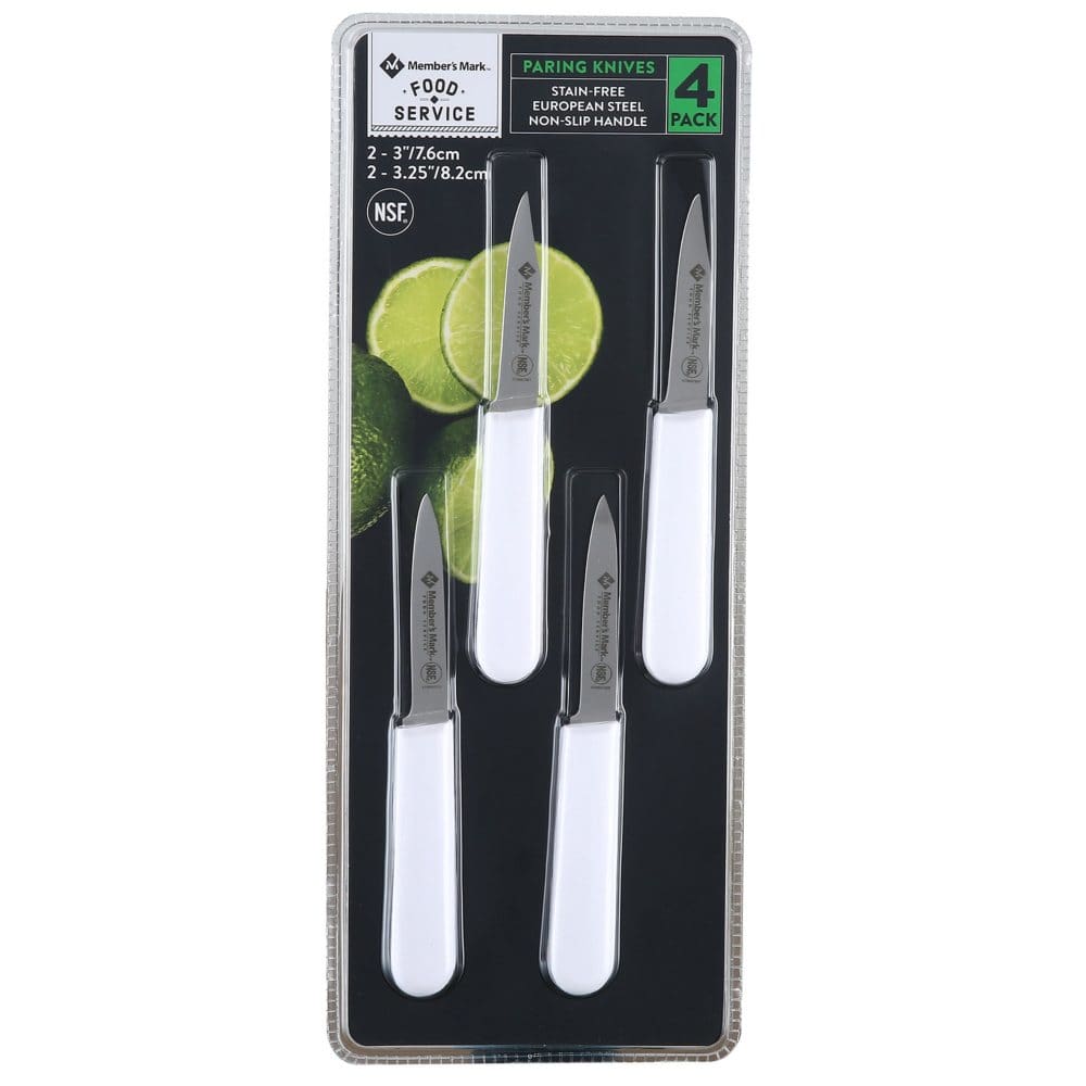 Member’s Mark Paring Knives Set with Non-Slip Handle (4 pk.) - Cutlery Sets & Kitchen Knives - Member’s Mark