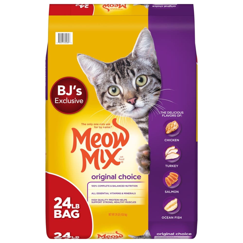 Meow Mix Original Choice Dry Cat Food, 24 lbs. ShelHealth