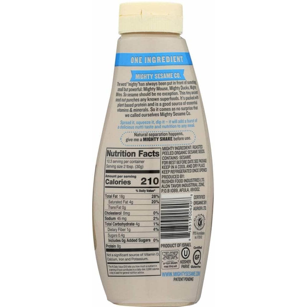 Mighty Sesame Co Mighty Sesame Co Fine Sesame Paste Tahini Organic, 10.9 oz