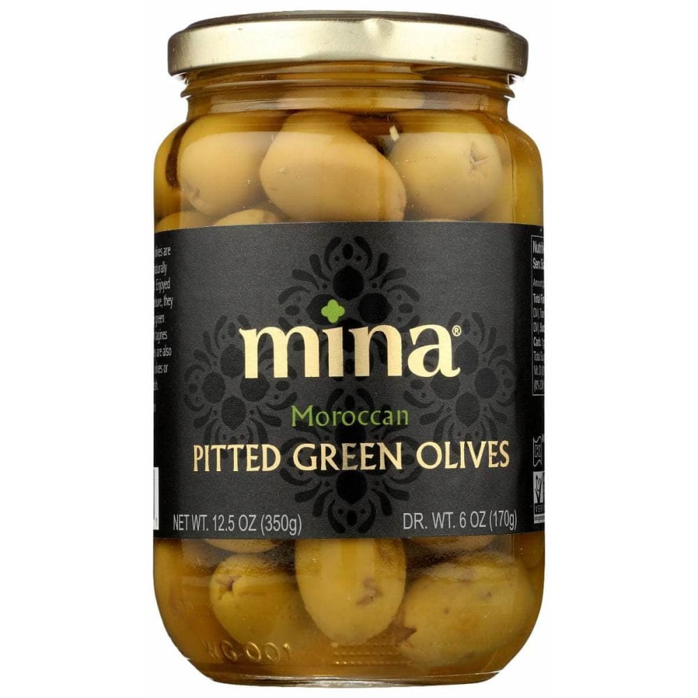 MINA MINA Olives Green Pittd Morocn, 12.5 oz