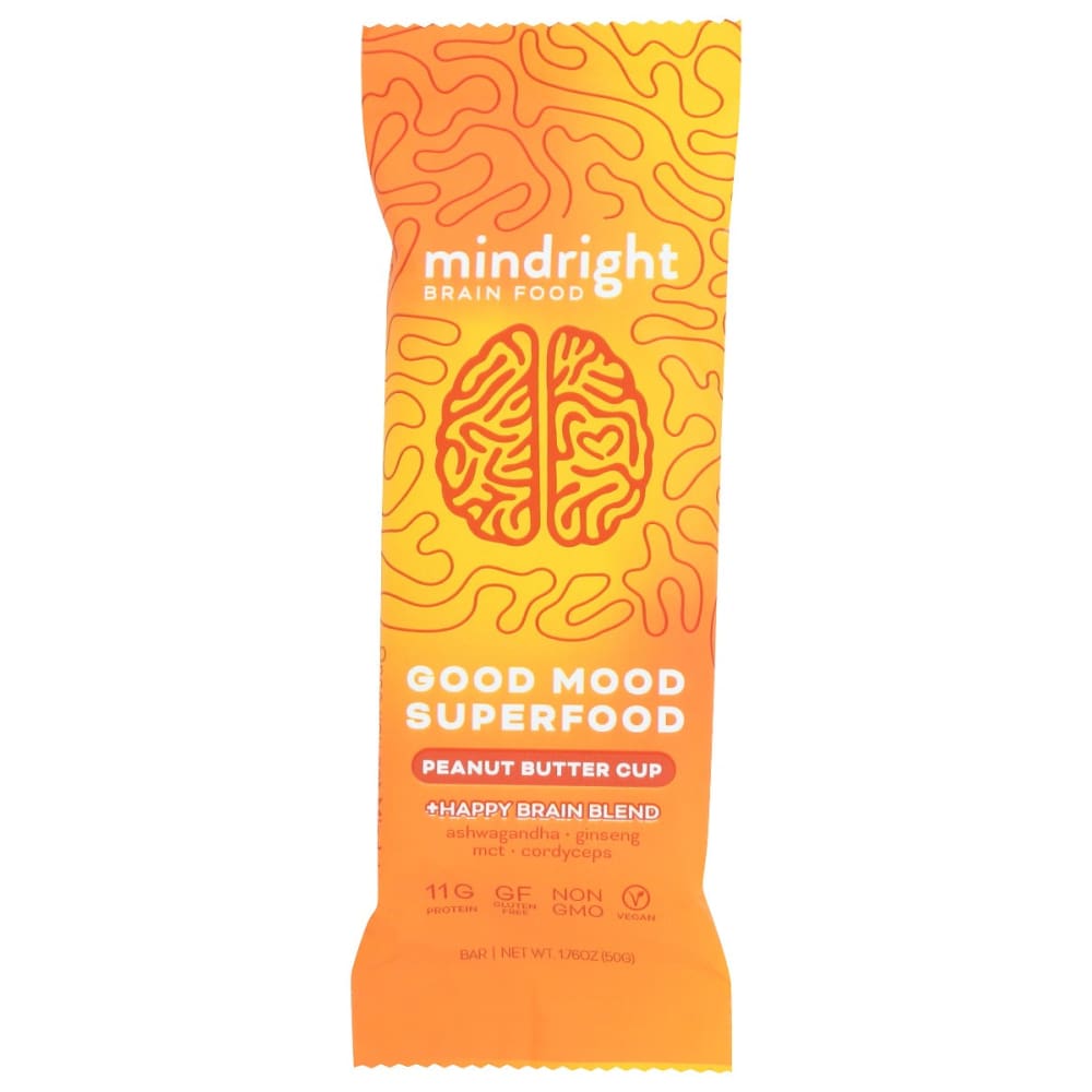 MINDRIGHT: Bar Infused Peanut Butter Cup 1.76 oz - Grocery > Snacks > Cookies > Bars Granola & Snack - MINDRIGHT