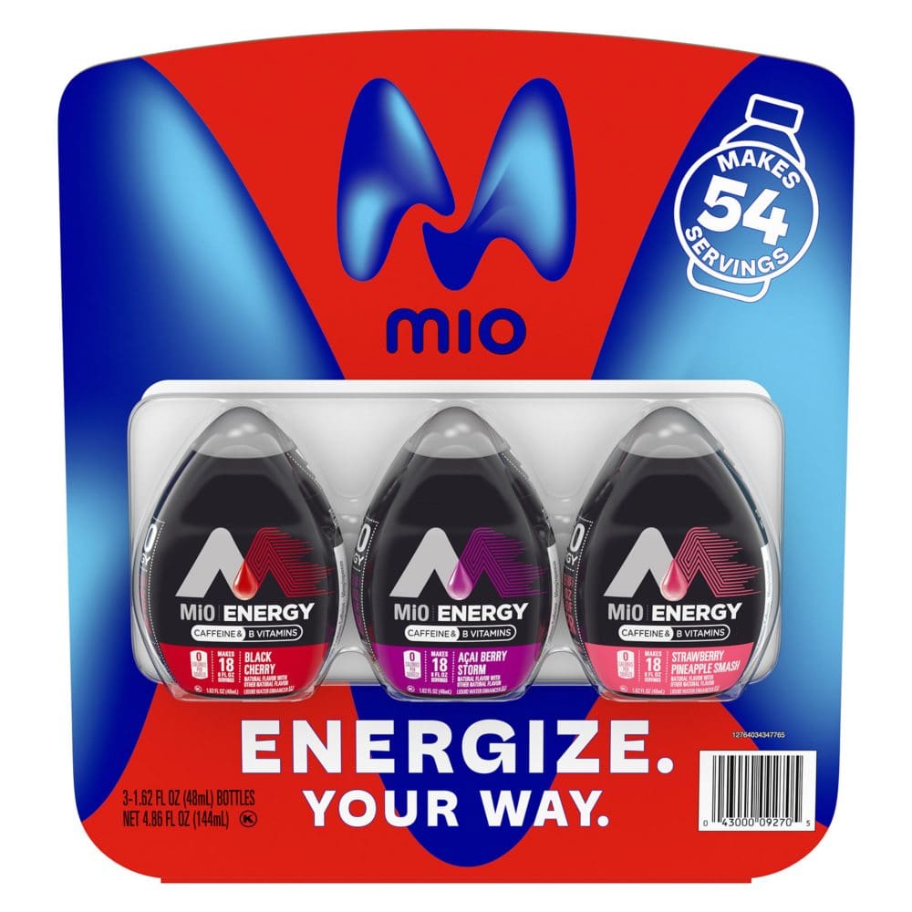 MiO Energy Liquid Water Enhancer Variety Pack (1.62 fl. oz. 3 pk.) - Limited Time Beverages - ShelHealth