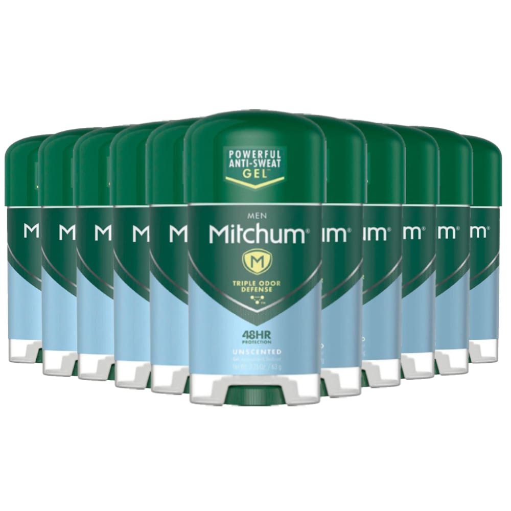 Mitchum Men Clear Gel Antiperspirant Deodorant Unscented - 2.25 Oz - 12 Pack - Gel - Mitchum