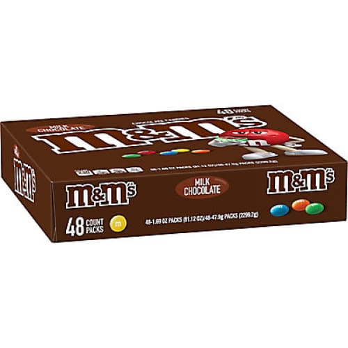 M&M'S Peanut Chocolate Candy, Full Size Bulk Candy, 48 ct./1.74 oz.