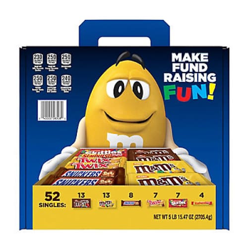 M&M’s Skittles Snickers Twix & Starburst Fundraiser Candy Bulk Variety Pack 52 pk. - Home/Grocery/Candy/Chocolate/ - ShelHealth