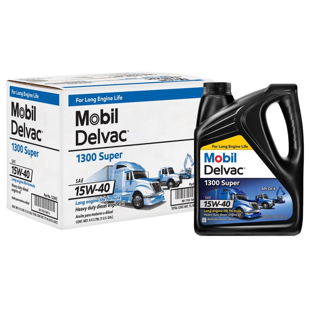 Mobil Delvac 1300 Super 15W-40 Case (4-pack/1 gallon bottles) (Pack of []) - Savings & Clearance - Mobil