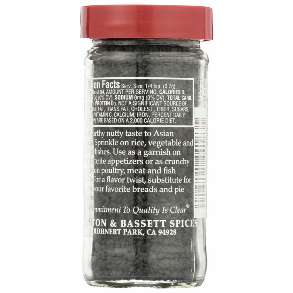 MORTON & BASSETT Morton & Bassett Sesame Seed Black, 2.3 Oz