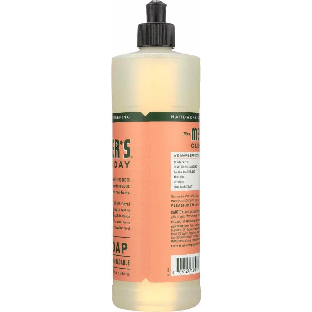 Mrs Meyers Clean Day Mrs. Meyer'S Clean Day Liquid Dish Soap Geranium Scent, 16 oz