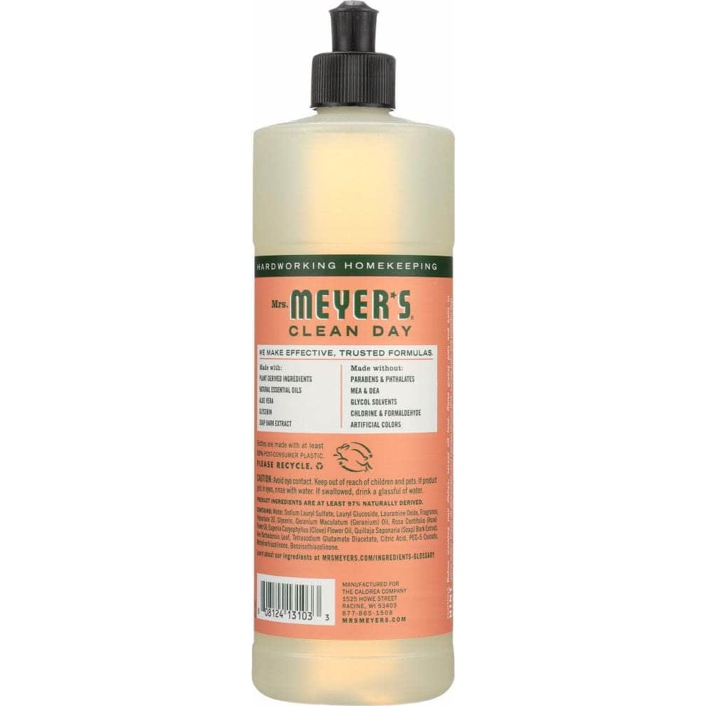 Mrs Meyers Clean Day Mrs. Meyer'S Clean Day Liquid Dish Soap Geranium Scent, 16 oz