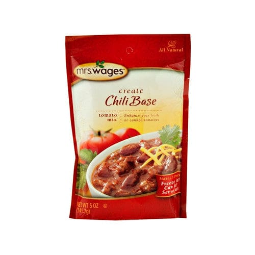 Mrs. Wages Chili Base Mix 5oz (Case of 12) - Cooking/Bulk Spices - Mrs. Wages