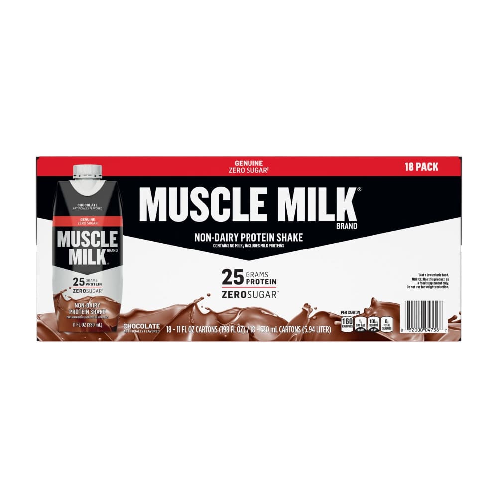 Muscle Milk Genuine Chocolate Protein Shake 18 ct. - Muscle