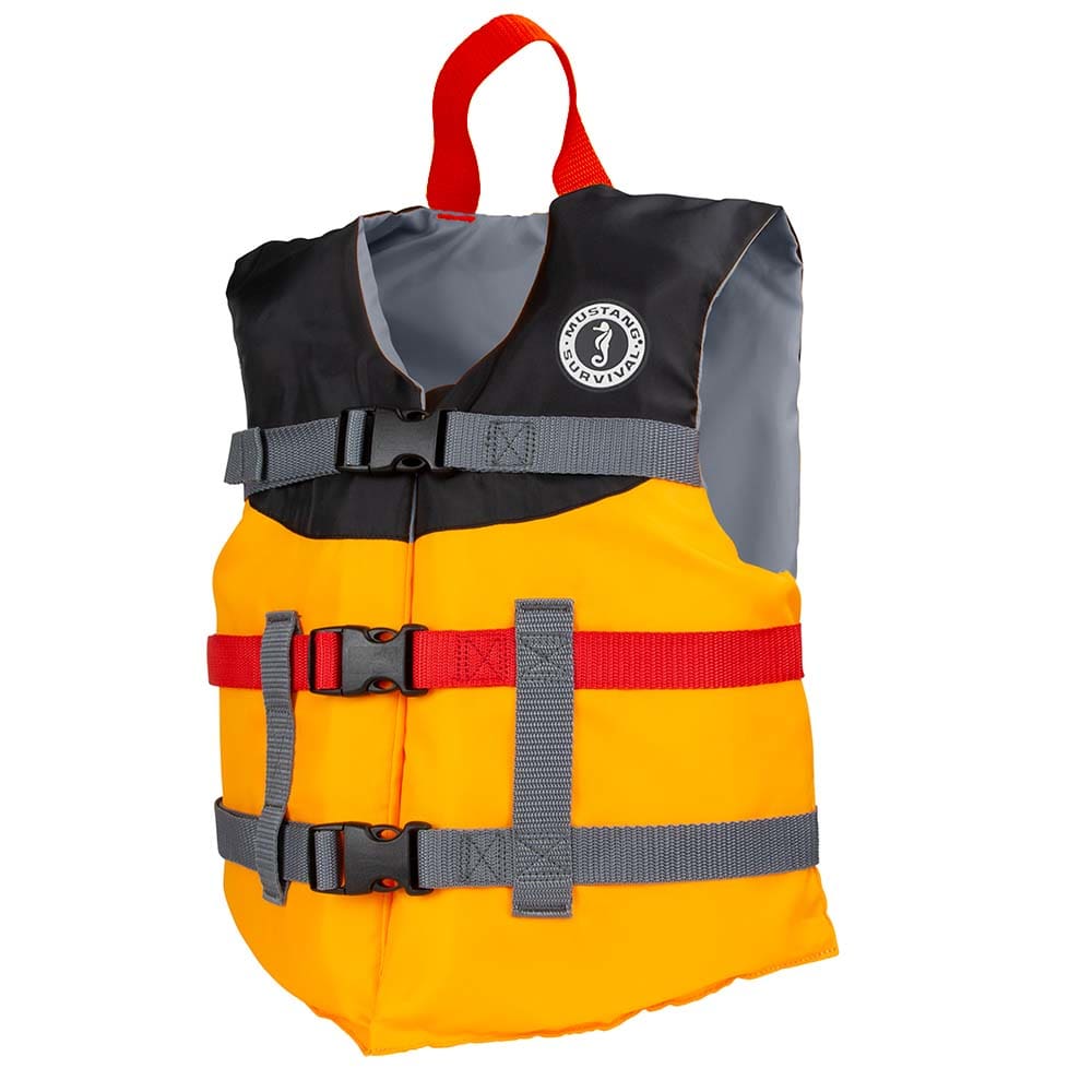 Mustang Youth Livery Foam Vest - Mango/ Black - Marine Safety | Personal Flotation Devices - Mustang Survival