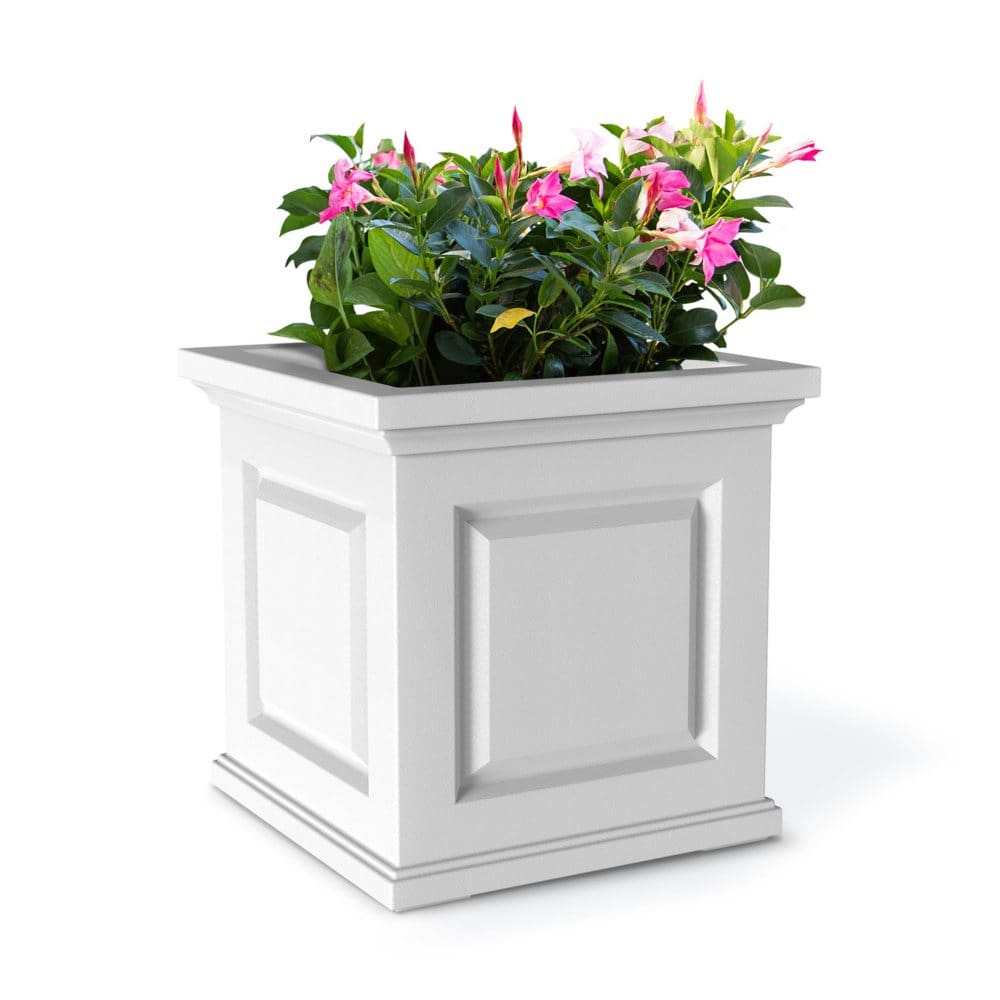 Nantucket 20 x 20 Square Planter - White - Flower Beds & Planters - Nantucket