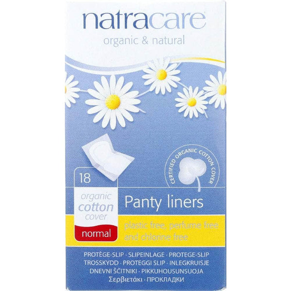 Natracare Organic Cotton Natural Panty Liners Normal, 18 count (Case of 4)