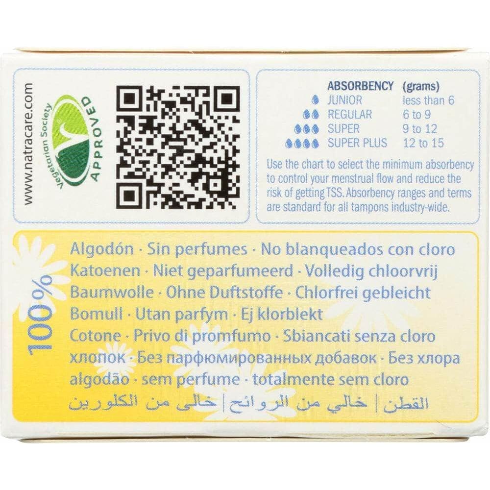 Natracare Natracare Regular Non-Applicator Organic Cotton Tampons, 10 pc